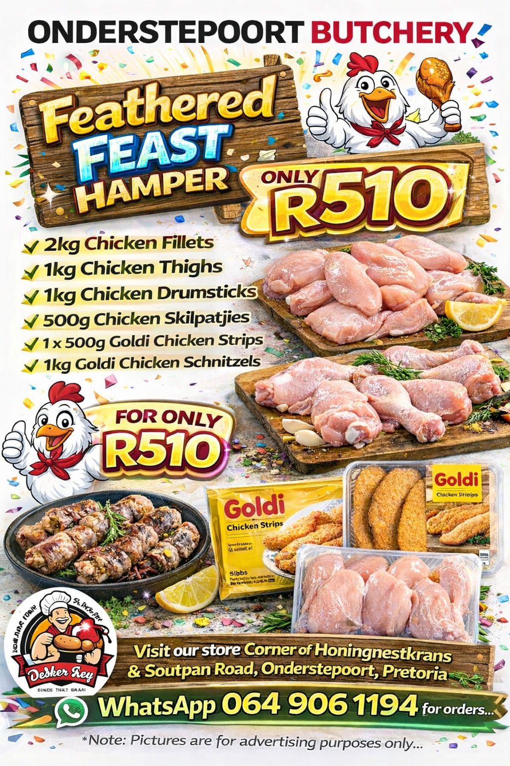 CHICKEN FEATHERED FEAST HAMPER