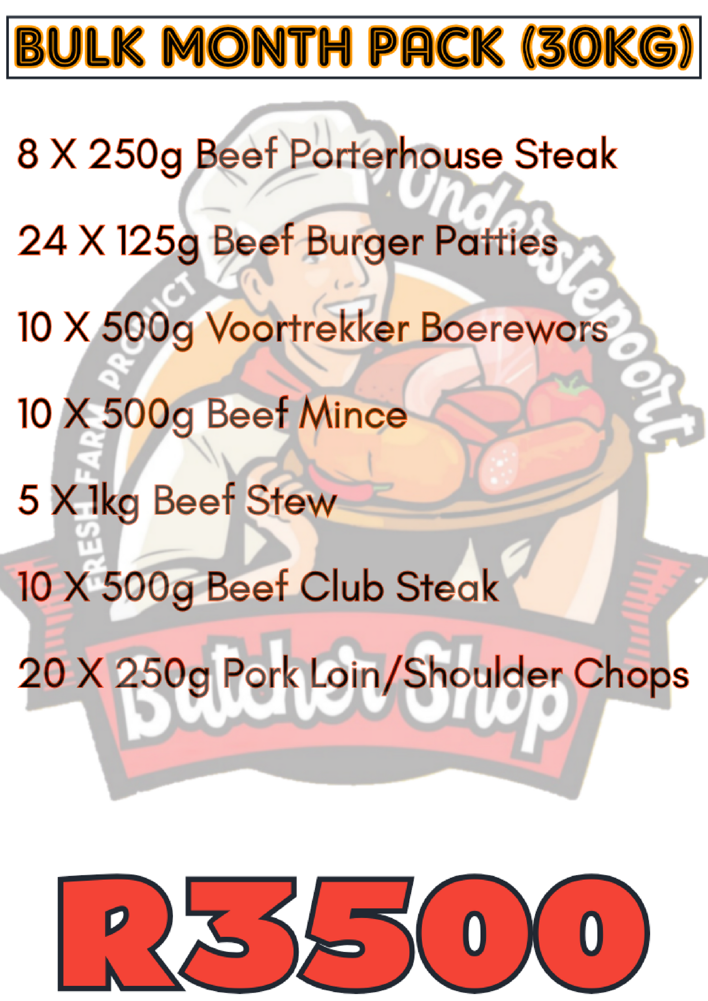 MONTH PACK # BULK (30KG)