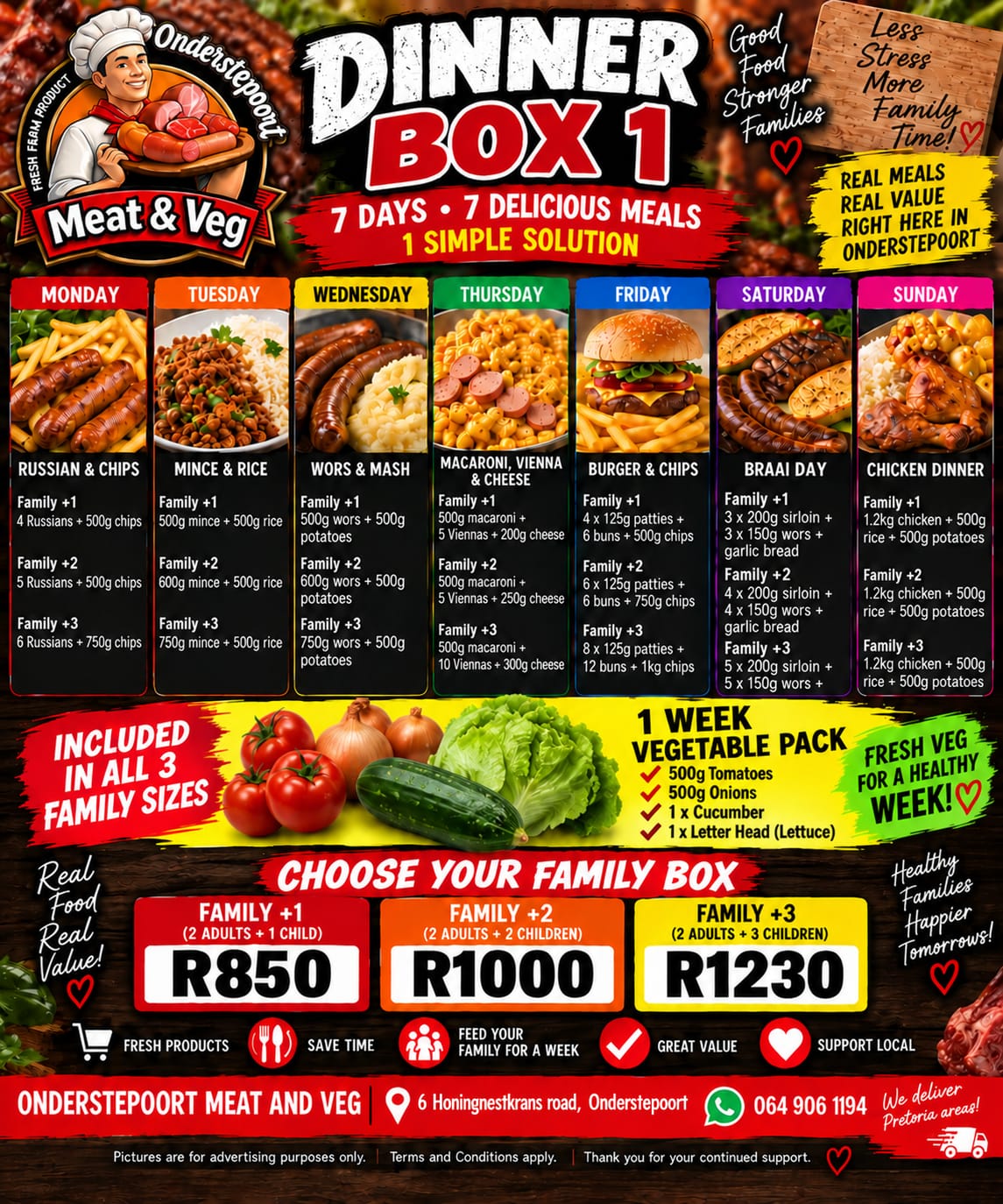 DINNER BOX 1 FAMILY +1 R850