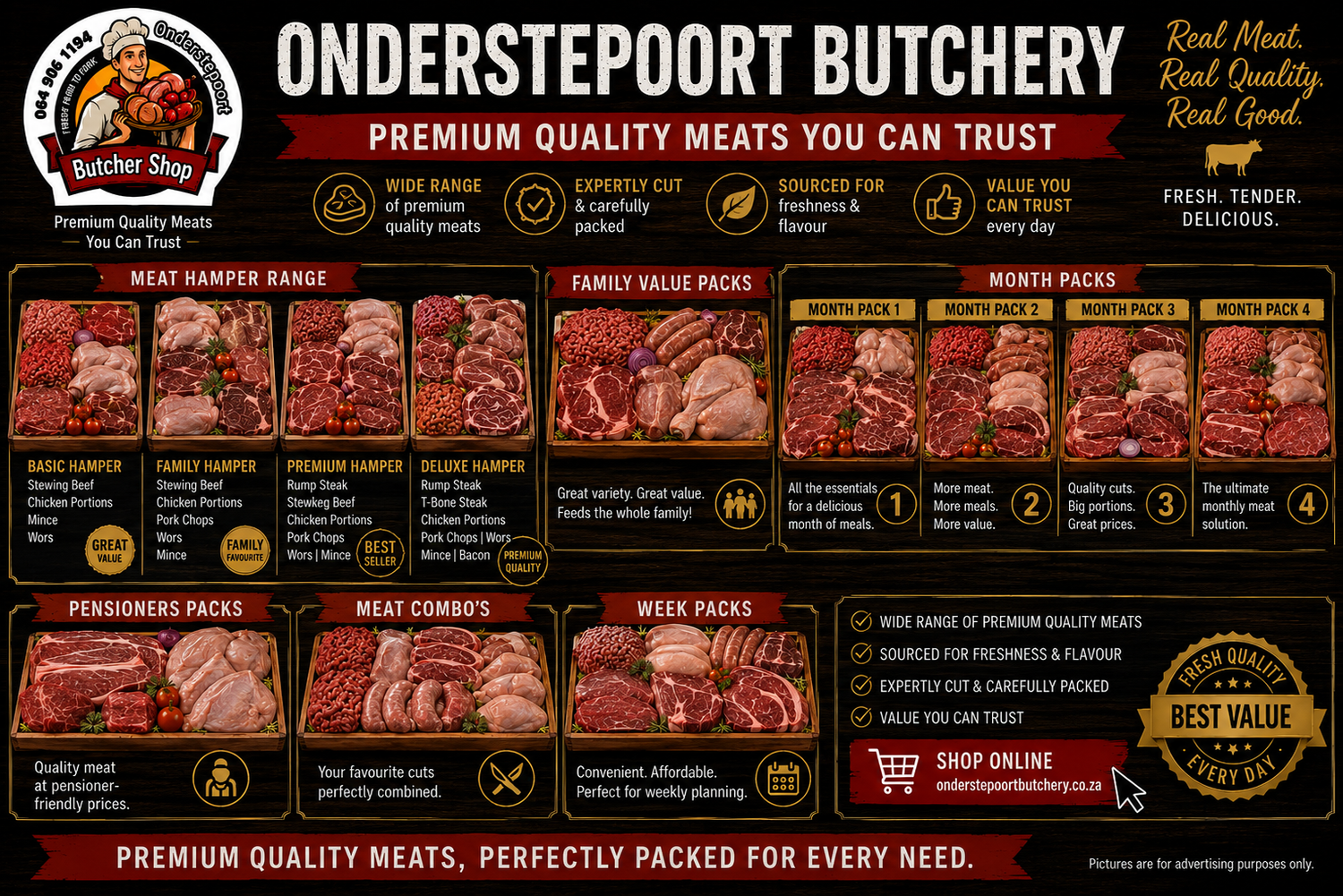 MONTH PACK & MEAT HAMPERS