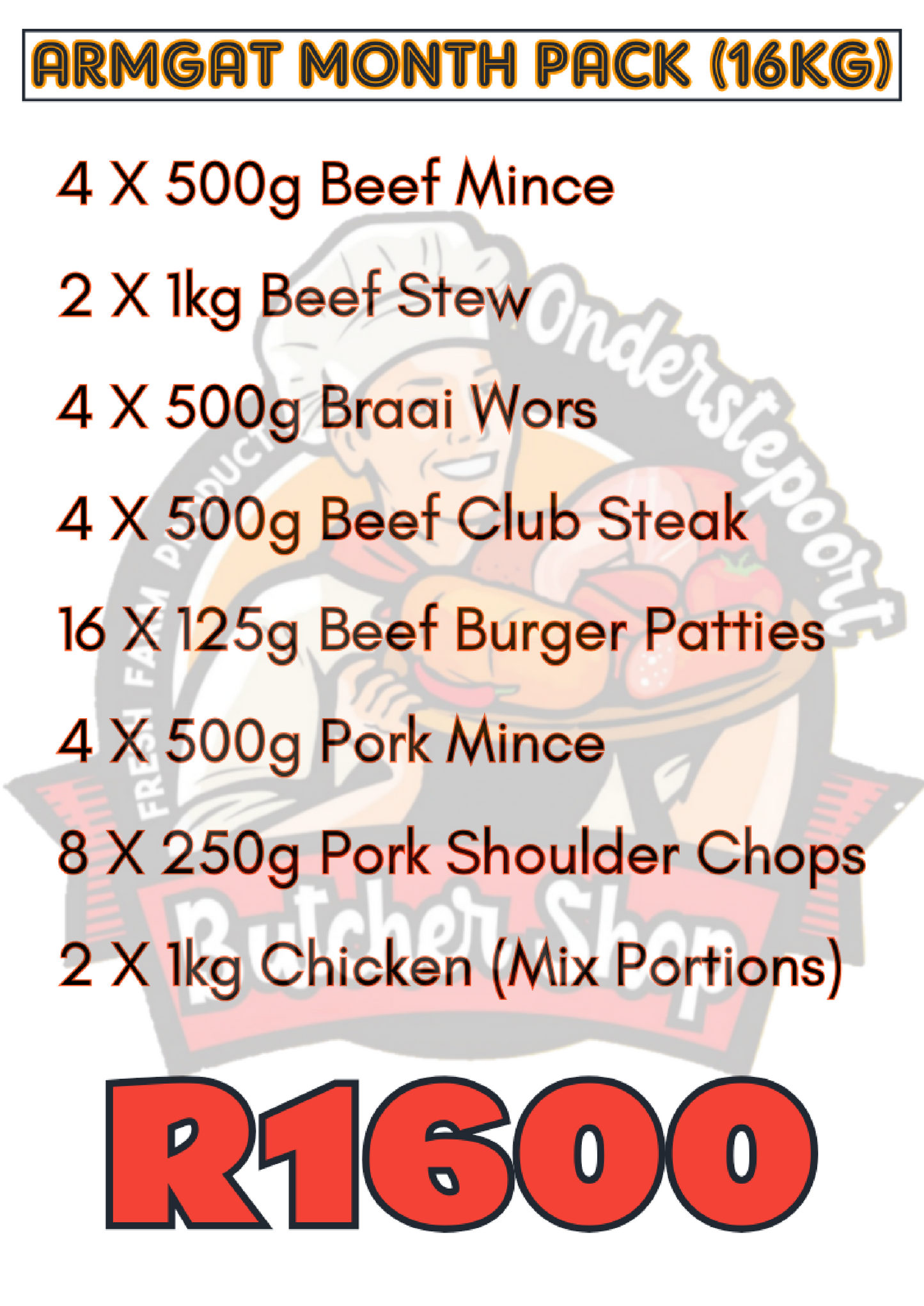 MONTH PACK # ARMGAT MONTH PACK   (16KG)