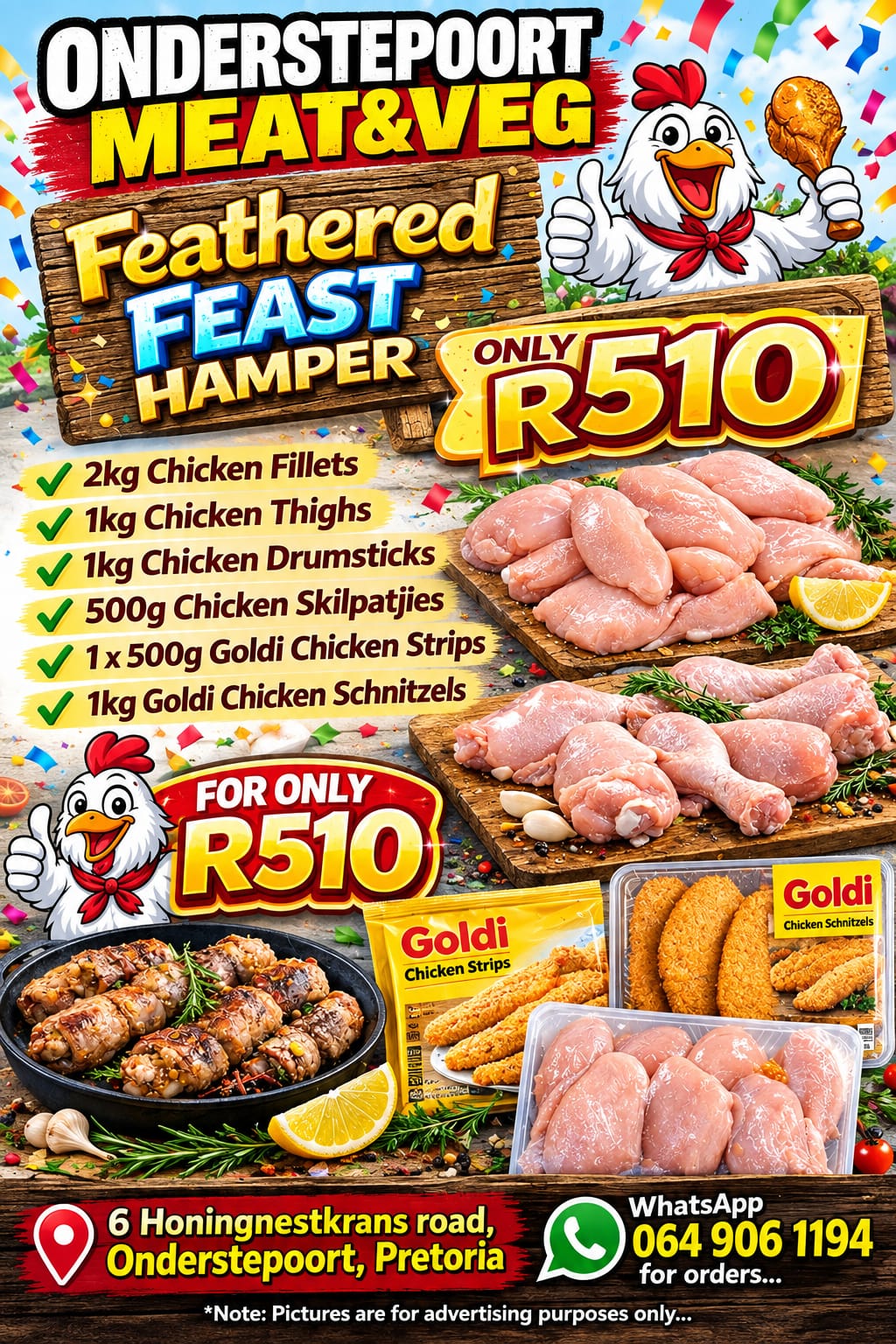 CHICKEN FEATHERED FEAST HAMPER